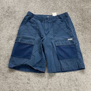 Columbia Halfmoon Cargo Shorts Kids Boys Large Blue Cotton Casual Outdoor 30x9